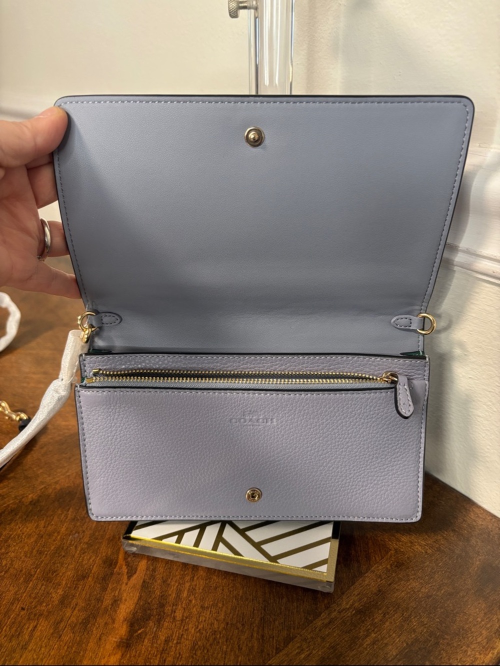 Coach Anna Foldover Clutch Crossbody in a Twilight multi-color design - Picture 6 of 11